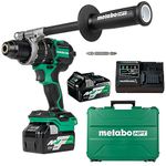 Metabo HPT 36V MultiVolt Cordless ½-Inch Hammer Drill Kit | 1,400 in-lbs. Max Torque | Reactive Force Control | Optional AC Adapter | DV36DC