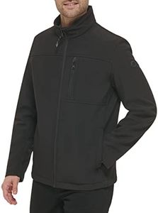 Calvin Klein Water Resistant, Windbreaker Jackets for Men (Standard and Big and Tall), Deep Black, Medium