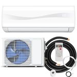 RELAX4LIFE Mini Split Ac/Heating System - 9000BTU Mini Split Air Conditioner w/Heat Pump, Remote Control, Timer, Self-Cleaning, Installation Kit, 17 SEER2 208V-230V Inverter Split AC Unit