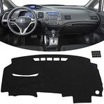 KEYOOG Flannel Dashboard Cover Nonslip Car Dash Board Mat Fit for 2006-2011 Honda Civic Sunshade No-Glare Non-Slip Pad Carpet Sunshield Protector