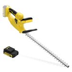 Cordless Hedge Trimmer, PHIWOS Electric Hedge Cutter, 2.0Ah Battery and Charger Included, 510mm Cutting Length, Double Blade Action, Soft Grip Handle (1battery)