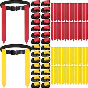 MIUONO Flag Football Belts, Flag Football Set for Adults Kids and Youth, Flag Football Flags for 28 Players Training and Competition Equipment
