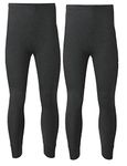 Pack of 2 Men's Thermal Trousers Long Johns Warm Underwear Baselayer, S M L XL XXL Thermals(M,Black)