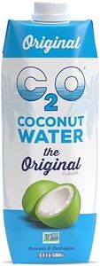 C2O The Original Coconut Water, Plant-Based Hydration, Non GMO, Essential Electrolytes, 16.9 FL OZ (Pack of 12), Carton