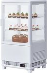 Litake Commercial Refrigerator Display Case, 2.1 Cu.FT Display Fridge Single-Door Pastry Display Case with Interior LED Lighting, Double-Layered Glass Commercial Countertop Bakery Display Refrigerator