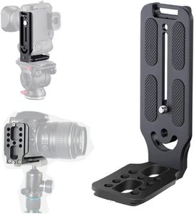 DSLR Camera L Bracket Vertical Horizontal Switching Tripod Quick Release Plate Compatible with Canon Nikon Sony DJI Osmo Stabilizer Tripod Monopod