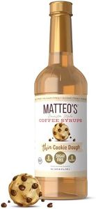 Matteo's Barista Style Sugar-Free Coffee Syrup, Cookie Dough Flavor, Zero Calories and Sugar, Keto Friendly, Ideal for Lattes, Cappuccinos, Espresso, Americano, Indulgent Taste 33.8 Oz, 1-Pack