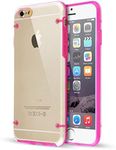 6 Case, iPhone 6 Case, SGM (TM) [Slim Hybrid] Case for iphone 6 4.7 [Clear Case] - iPhone 6 Bumper Case - With SGM (TM) Microfiber Cleaning Cloth (Hot Pink)