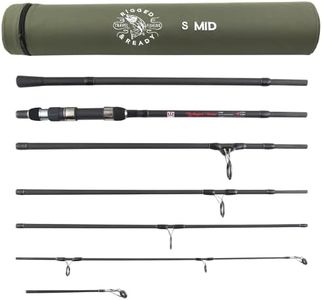 Rigged and Ready S Mid Smuggler. Big Fish Hi-Carbon Travel Fishing Rod. Powerful Predator, Carp, Light Sea and Freshwater Angling + 2 Tips + Case. 320 cm (10.5’) and 270 cm (8.85’) Rod Options