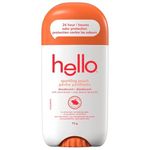 Hello Sparkling Peach Natural Deodorant with Shea Butter, Aluminum Free, Parabens Free, 73g