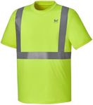 Mission Cooling Safety Shirt, XL - Hi-Vis Yellow Reflective Design - Cools Up to 2 Hours - UPF 50 Sun Protection - ANSI Certified - Machine Washable