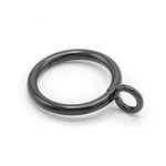 Joyangy 1 inch Black Metal Drapery Curtain Eyelet Rings for Curtain Panels 24Pcs