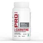 GNC Pro Performance L-Carnitine | 30 Tablets | 500mg Per Serving | Burns Fat For Muscle Growth & Energy | Maximises Recovery | Aids in Healthy Weight Loss | Reduces Soreness & Fatigue | Formulated in USA | Imported