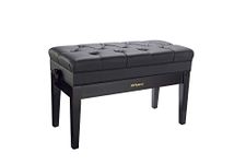 ROLAND Piano Benches, Wood, Black, OneSize