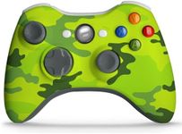 SANGDER Wireless Controller for Xbox 360，2.4G Game Controller for 360 with Dual-Vibration/Turbo Compatible with Xbox 360/360 Slim and PC Windows（Camo Green）