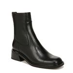 Franco Sarto Women's Gracelyn Low Block Heel Ankle Boot, Black Leather, 7