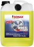 SONAX Full Effect Wheel Cleaner 230500 | Heavy-Duty Brake Dust Remover for All Wheels | Safe on Painted, Alloy, Chrome & Stainless Steel | pH Neutral, Acid-Free, with Color-Changing Action | 5 Liter