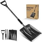 Snow Shovel - 4 in 1 Lightweight Aluminum Portable Snow Shovel, Snow Shovel Heavy Duty for Car, Driveway, 2024 New Upgrade Parent-Child Playing Snow for Snow Removal