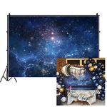 AOFOTO 5x3ft Fantastic Nebula Backdrop Aerospace Starry Sky Photography Background Universe Galaxy Cosmos Outer Space Milky Way Science Fiction Photo Studio Props Vinyl Wallpaper Child Kid Portrait