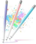 Stylus Pens for Touch Screens (3Pcs), Capacitive Stylus Pen for iPad with High Sensitivity Fiber Tip Compatible with All Universal Touch Screens