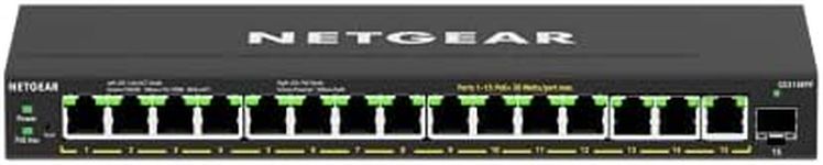 Netgear 16-Port High-Power PoE+ Gigabit Ethernet Plus Switch with 1 SFP Port