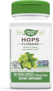 Nature’s Way Hops Flowers - Traditional Calming Aid* - 620 mg Hops Flowers per 2-capsule serving - Herbal Supplement - Vegan, Gluten Free & Dairy Free - 100 Capsules