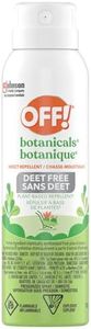 OFF! Botanicals Deet Free Plant-based Insect and Mosquito Repellent Aerosol, Non-Greasy and Non-Sticky on Skin, No Added Dyes or Fragrance, 142g