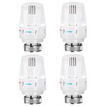 HIULLEN 4PCS Thermostatic Radiator Valve,Trv Radiator Valve Replacement Head M30 x 1.5,Radiator Thermostat Head Replacement Head Heating System Temperature Control for Home Office Bedroom etc