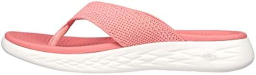 Skechers Women's On-The-Go 600 - Flourish Flip Sandal, Coral, US 8