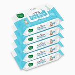 Mother Sparsh 99% Pure Water Baby Wipes, Pack of 5 (40 X 5 Wipes) | Travel Friendly Pack made with Plant Based Fabric