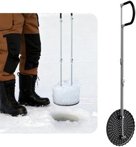 Aowalen 8 inch Ice Fishing Scoop Skimmer, Effort Saving Ice Fishing Gear Accessories, Ice Fishing Skimmer Scoop Out Ice Instantly, Metal Ice Fishing Equipment