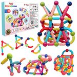 Wembley Magnetic Roundels Stick Building for Kids Toys for Girls Magnetic Toys for Boys Age 3+ Years 4 5 6 7 8 10 12 14 Old - STEM Learning Creative Brain Development Toys with Magnet Balls - 32 Pcs