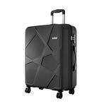 Safari Pentagon Pro 8 Wheels 75Cm Large Size Checkin Trolley Bag, Hard Case Polypropylene 360º Wheeling Luggage for Men & Women, Travel Bag, Suitcase for Travel, Trolley Bags for Travel, Black