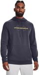 Under Armour Men's Armour Fleece Lockup Hoodie Pullover, Tempered Steel / Odyssey Yellow - 558, Large