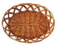 INDIANA CRAFTS Fine Quality Oval Jali Basket For Hamper/Dry Fruit/Fruit/Chocolate/Wedding/Gifts/Packings multipurpose Cane bamboo wicker basket | Shelf baskets | Storage Basket (Size - 13x10 inches)