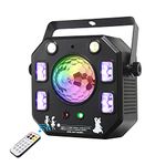 Party Light DJ Light, WorldLite Led Stage Lights 4 in 1 with Magic Kaleidoscope Ball, Led Patterns Strobe Light and Purple UV Light, Great for Stage & DJ Lighting, Disco Club Party Wedding Lights