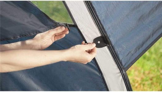 Outwell Earth 3 Tunnel Tent – 3-Person Lightweight Waterproof Camping, Blue/Grey