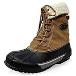 Dirt Boot Thermal Lined Winter Waterproof Leather Snow Boots (UK6 EU39 Womens, Tan)