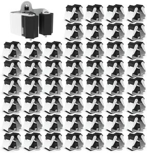 3-H Broom Hanger,Mop Holder Wall Mount 50 Pack, Broom Holder Wall Mount for Hanging and Organizing Shovel,Rake,Brush,Yard Tools in Kitchen,Laundry Room,Bathroom,House(Black)