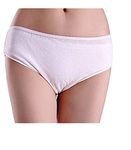 VRT Cotton Women's Disposable Maternity Underwear Postpartum C-Section Menstruation Hospital Stays Travel Stretchable Underwear (White) (30)