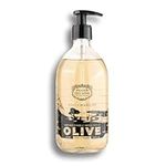 Gift Idea - Limited Liquid Marseille Soap Olive - Glass - Moisturising Liquid Hand Soap - Olive, Argan & Coconut Oil - 98% Natural Ingredients - Hand Soap Made in France - Panier des Sens - 490ml