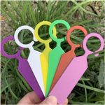 Grewery Fast-Fix Color Coded Tree/Plant Tag - O Ring | Hangs onto The Branch/Stem, 100 Piece Pack, 6cm x 3cm Writing Surface, No. 5 Polypropylene Material, Useful in Plantation and Nursery (Yellow)