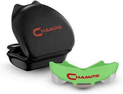 Champs Breathable Mouthguard for Boxing, Jiu Jitsu, MMA, Muay Thai, Sports, and Wrestling. Easy Fit Boxing Mouthguard Super Tough MMA Mouthguard. Combat Sports Mouthpiece Green