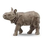 Schleich Wild Life Realistic Baby Indian Rhinoceros Figurine - Authentic and Highly Detailed Wild Animal Toy, Durable for Education and Fun Play for Kids, Perfect for Boys and Girls, Ages 3+