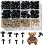 260PCS Plastic Safety Eyes with Washers, 6-18 mm, 8 Sizes Safety Eyes for Crochet Crafts, DIY Crafts, Stuffed Animals DIY Halloween Decorations