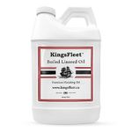 KingsFleet - Boiled Linseed Oil | 64oz | Canadian Made | Premium Finishing Oil for Wood | Faster Drying | Restore, Protect, and Maintain!