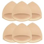 TopBine Bra Pads Inserts Women's Sports Cups Removable Bra Replacement Insert for Bikini Swimsuit, Triangle Massage M, A/B