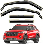 Saleago in-Channel Window Rain Guards Fit for Ford Explorer 2020 2021 2022 2023 2024 2025 2026 Extra Durable Window Visors Window Deflectors Vent Visors Vent Shades Car Accessories-4 pcs 2-Q10