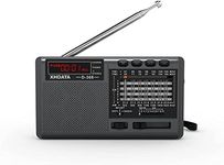 XHDATA D368 Pocket Radio Portable Transistor Radio AM FM SW Battery Radio Retro Supports TF Card/USB/Bluetooth MP3 Player