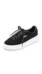 Puma Women's Suede Platform Core Sneaker, Puma Black/Puma Black, 10 M US